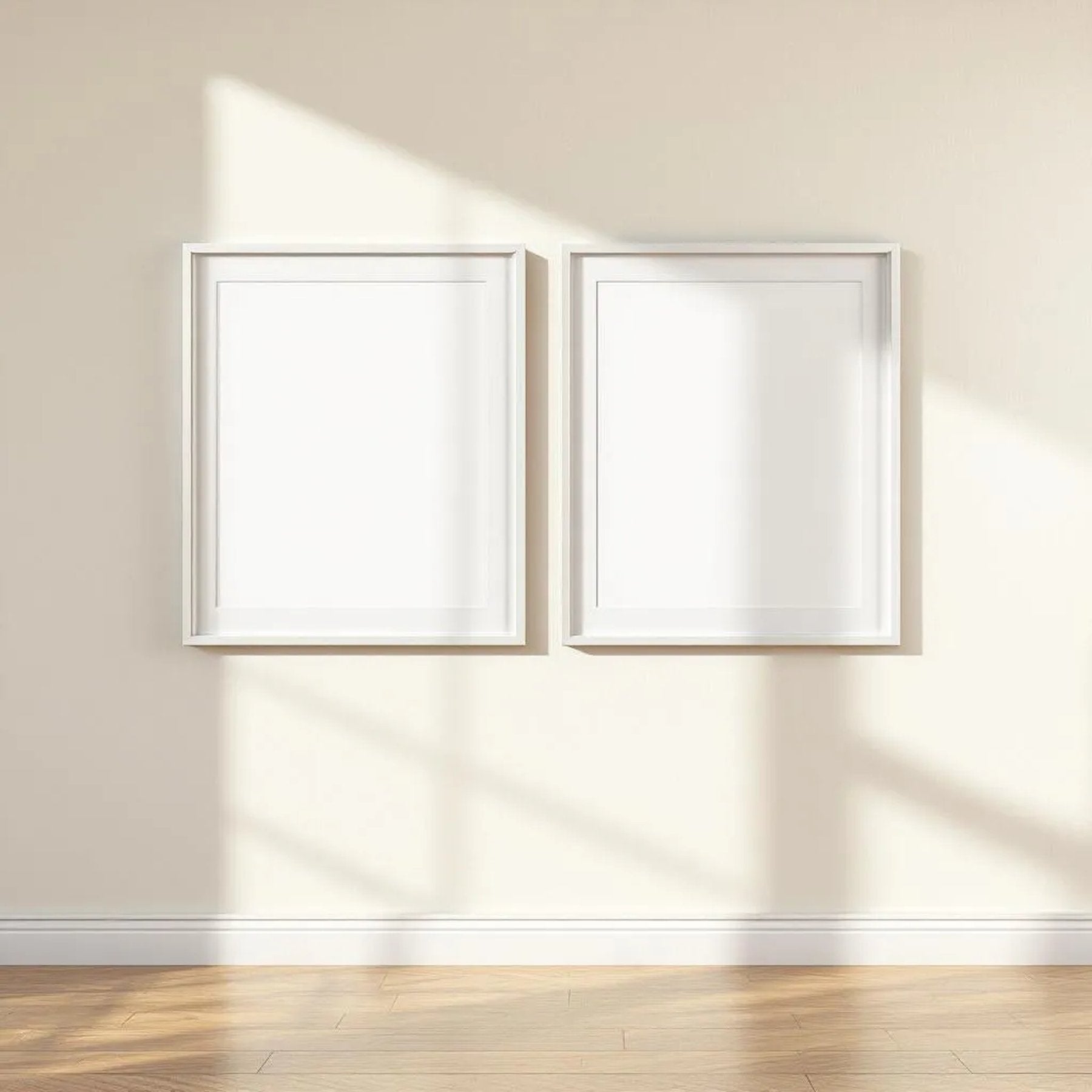 Frame Professional Frame Mockup — Plain Square Frame Portrait 2:3 — Perspective View — #00040 | MockupBulk