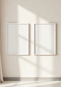 Frame Wall Art Mockup — White Frame Portrait 2:3 — Perspective View — #00042 | MockupBulk