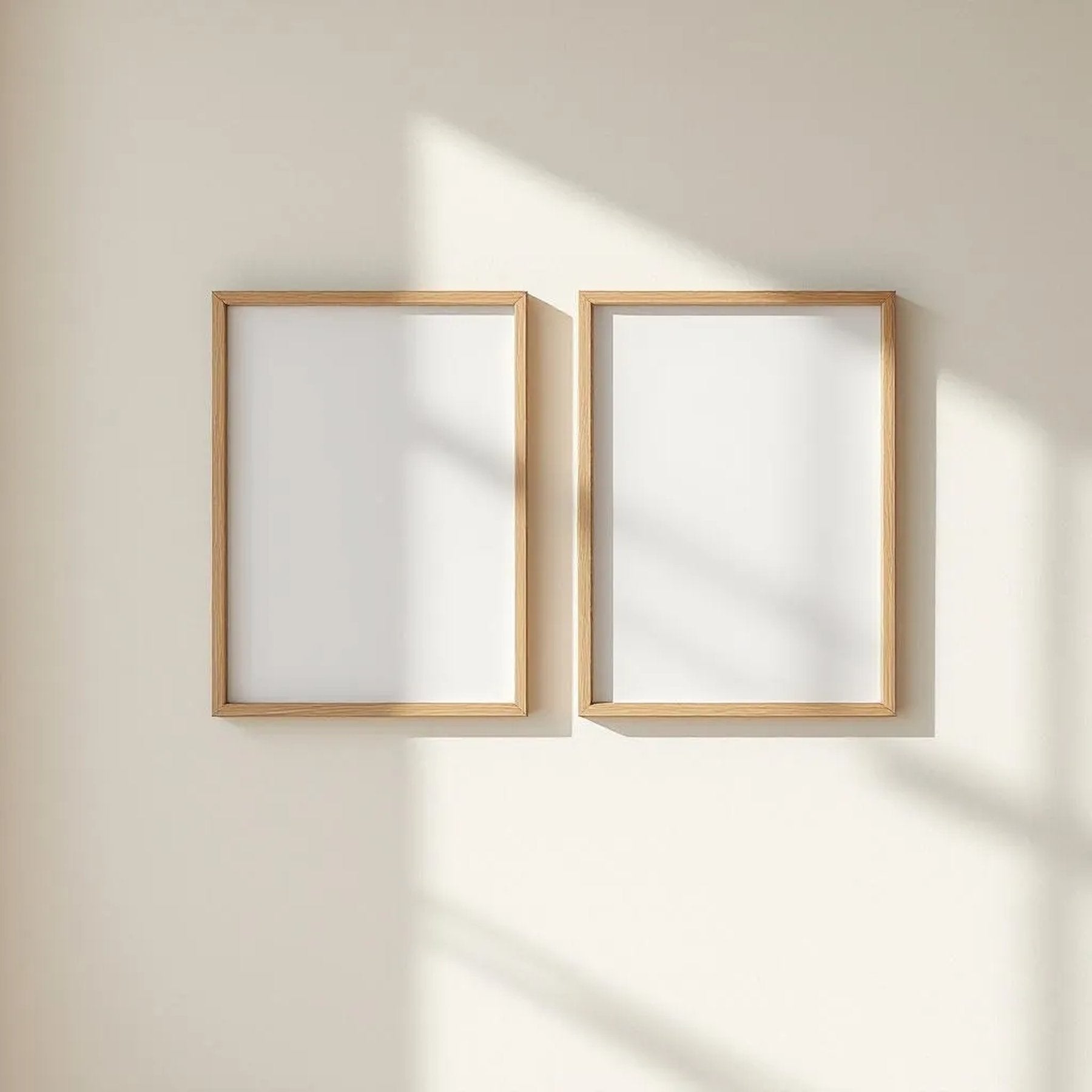 Frame Wall Art Mockup — Plain Square Frame Portrait 5:7 — Perspective View — #00052 | MockupBulk