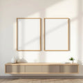 Frame Interior Frame Mockup — Plain Square Frame Square 1:1 — Perspective View — #00055 | MockupBulk