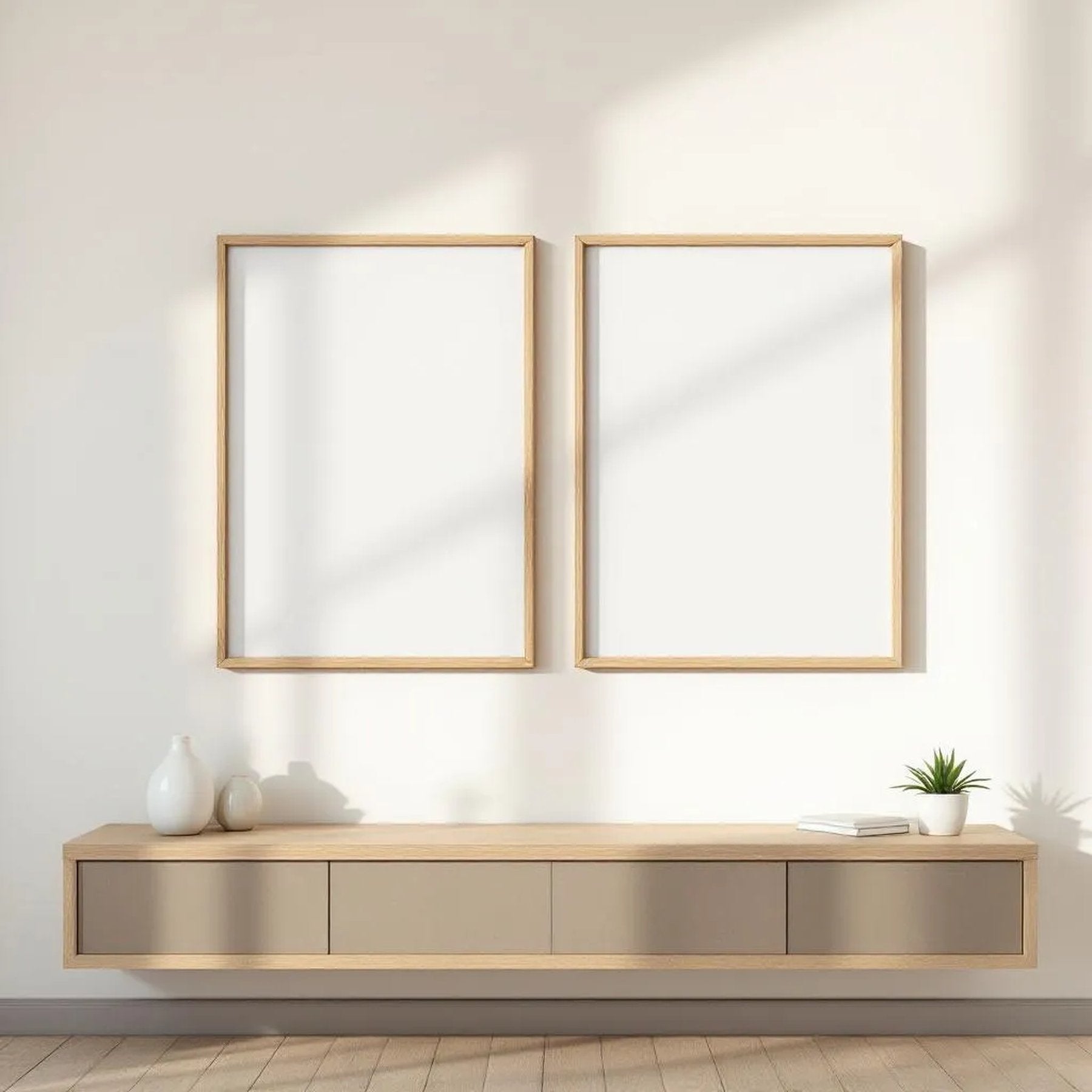 Frame Interior Frame Mockup — Plain Square Frame Square 1:1 — Perspective View — #00055 | MockupBulk