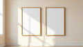 Frame Professional Frame Mockup — Natural Oak Frame Square 1:1 — Perspective View — #00056 | MockupBulk