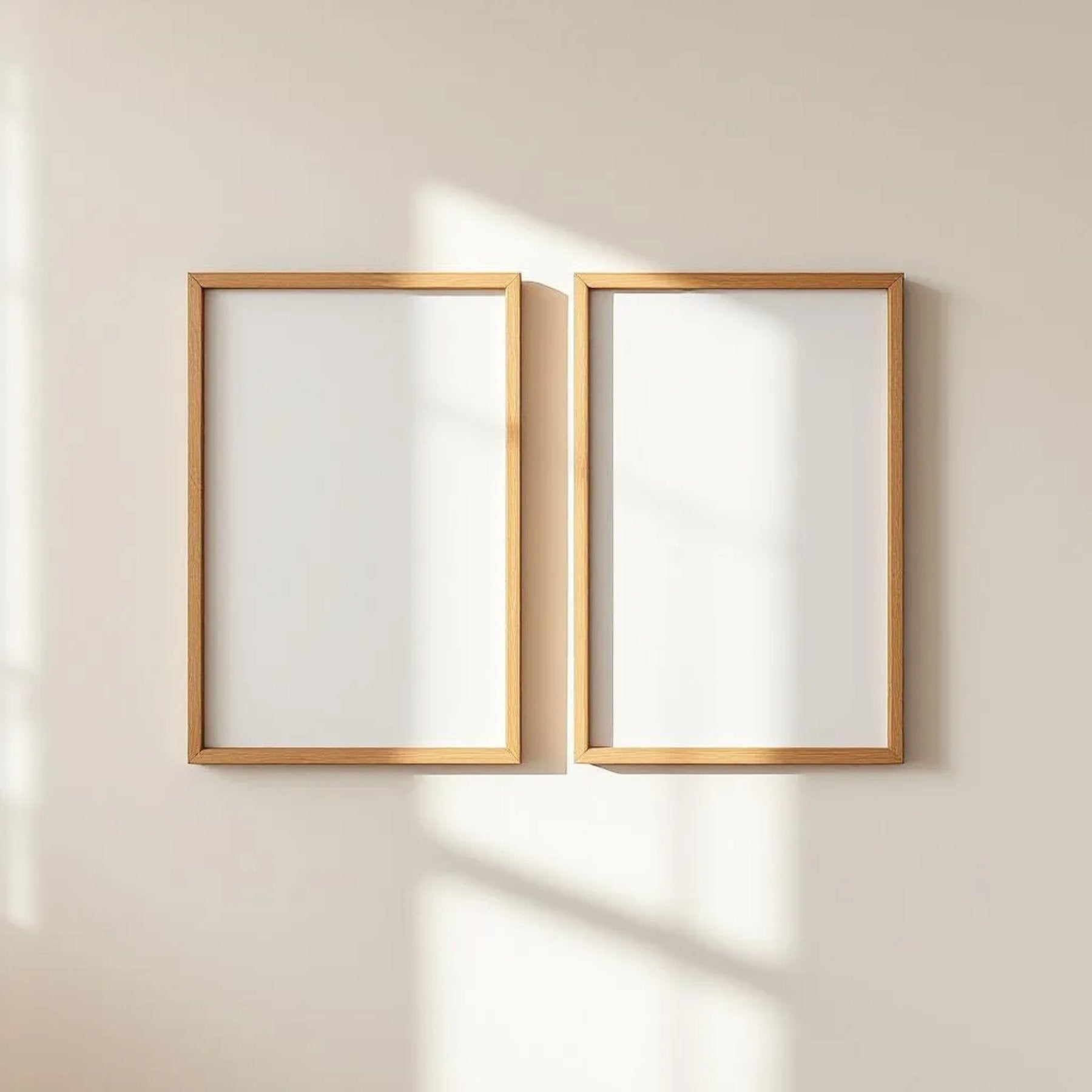 Frame Editorial Room Mockup — Plain Square Frame Portrait 2:3 — Perspective View — #00058 | MockupBulk