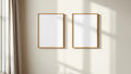 Frame High-Res Frame Mockup — Natural Oak Frame Square 1:1 — Perspective View — #00059 | MockupBulk