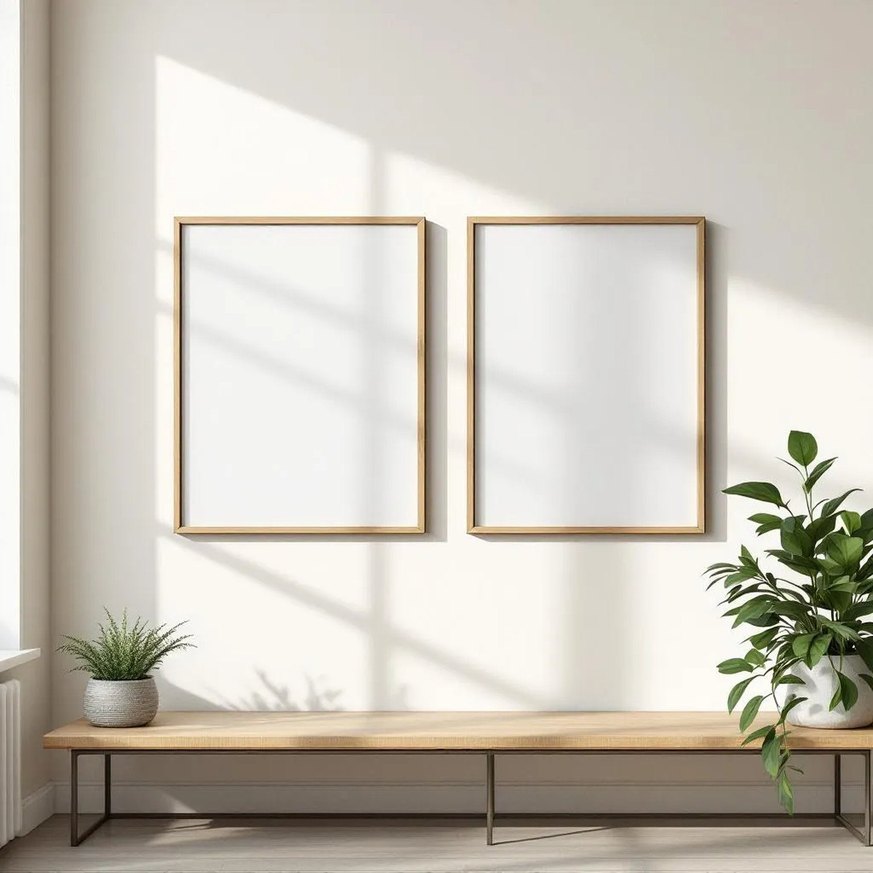 Frame Professional Frame Mockup — Plain Square Frame Portrait 5:7 — Perspective View — #00061 | MockupBulk