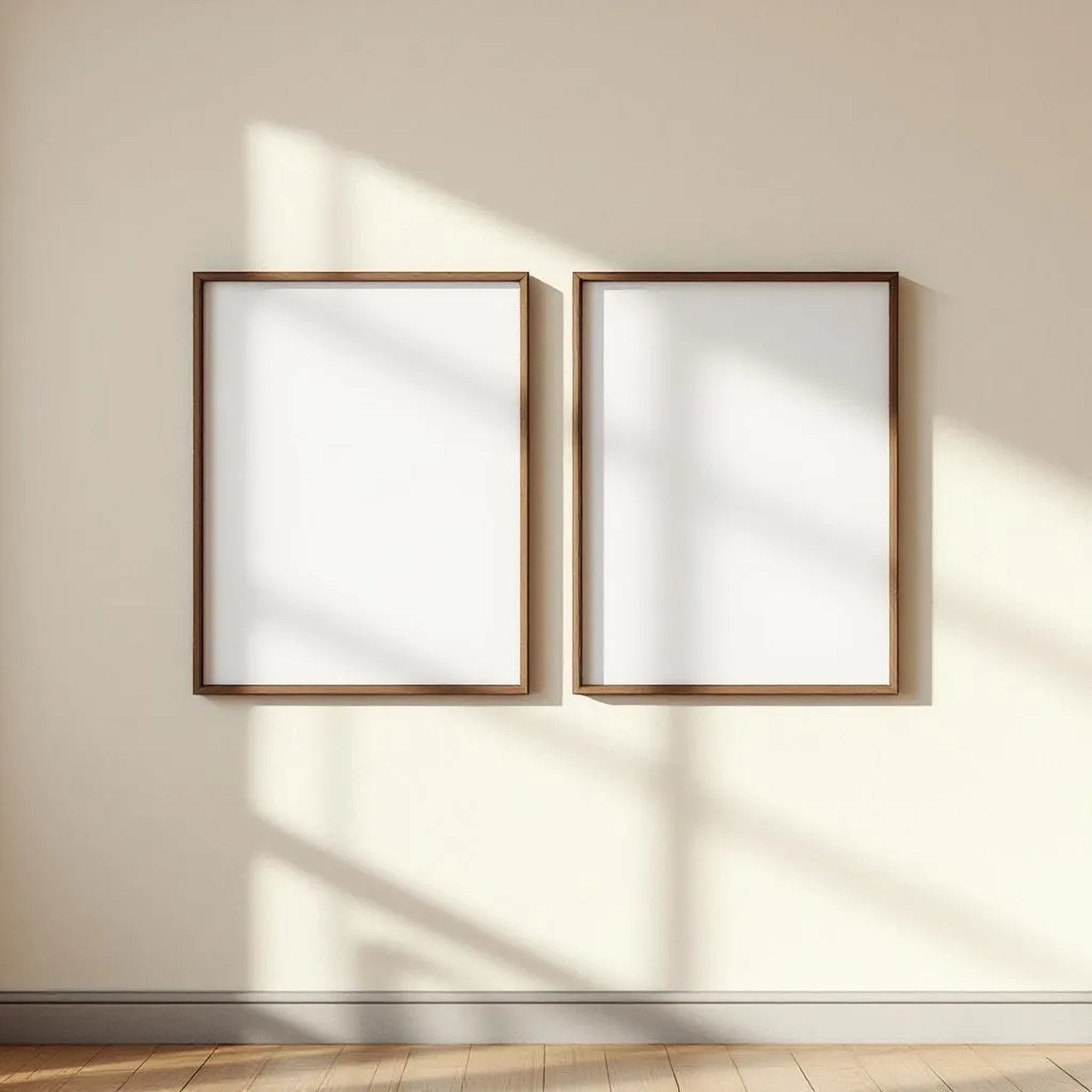 Frame Styled Room Mockup — Plain Square Frame Portrait 2:3 — Perspective View — #00070 | MockupBulk
