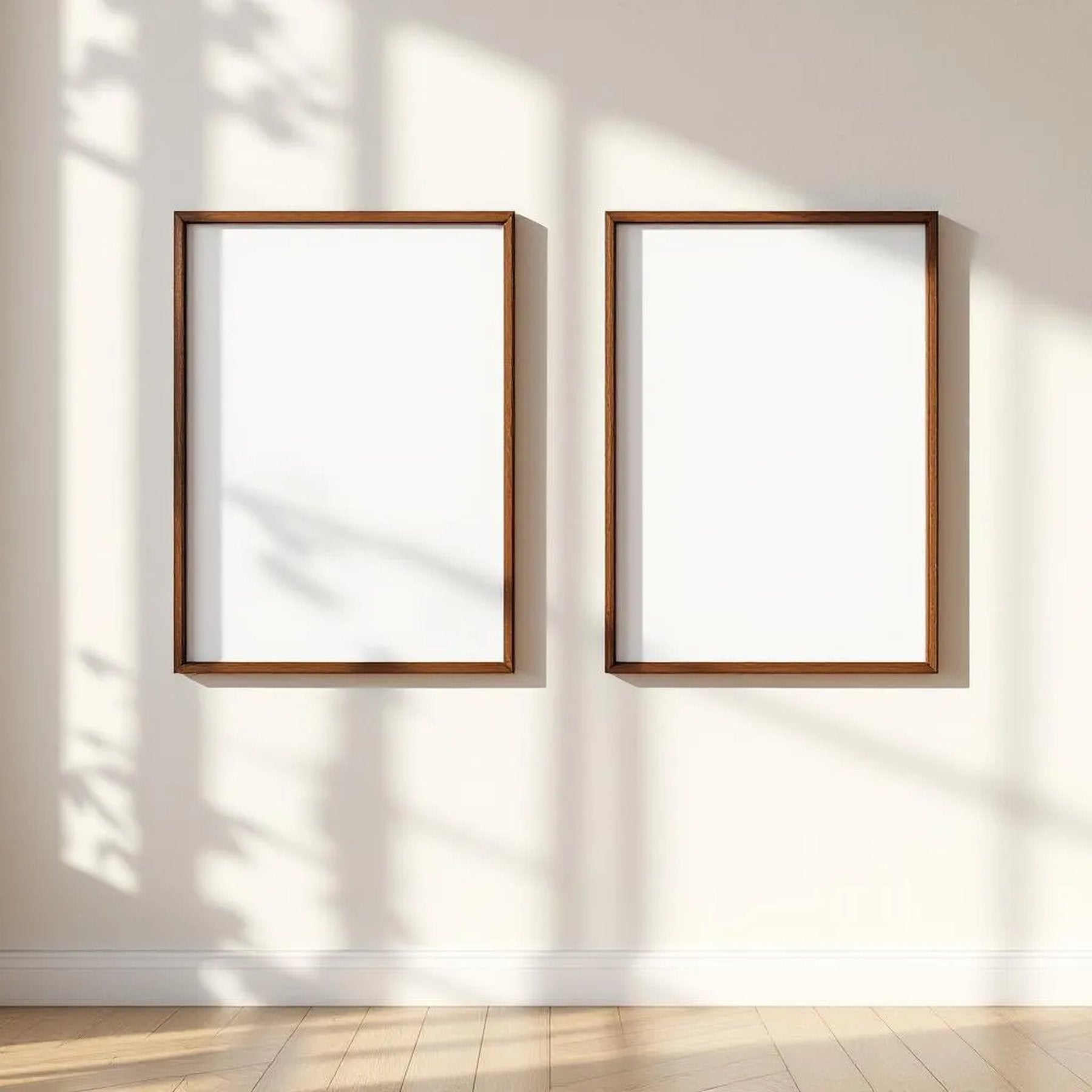 Frame Wall Art Mockup — Plain Square Frame Portrait 2:3 — Perspective View — #00079 | MockupBulk