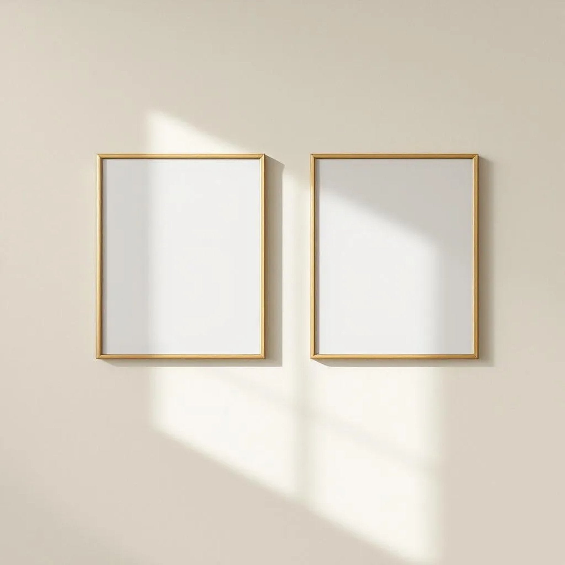 Frame Room Scene Mockup — Plain Square Frame Landscape 3:4 — Perspective View — #00088 | MockupBulk