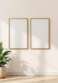 Frame Styled Room Mockup — Gold Frame Portrait 2:3 — Perspective View — #00093 | MockupBulk