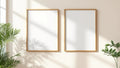 Frame High-Res Frame Mockup — Gold Frame Landscape 11x14 — Perspective View — #00095 | MockupBulk