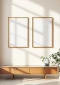 Frame High-Res Frame Mockup — Gold Frame Portrait 2:3 — Perspective View — #00099 | MockupBulk
