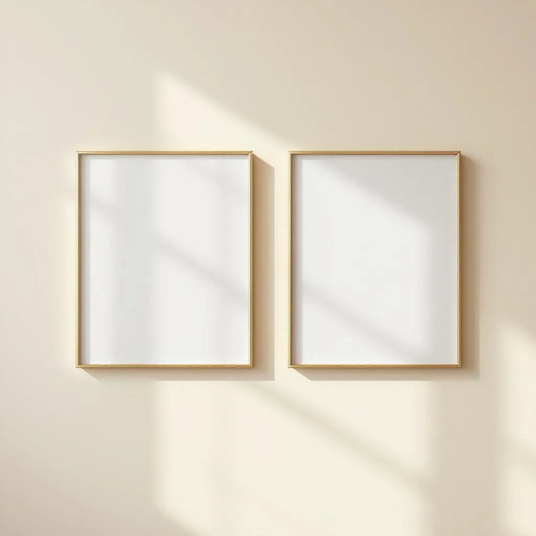 Frame Wall Art Mockup — Plain Square Frame Portrait 4:5 — Perspective View — #00103 | MockupBulk