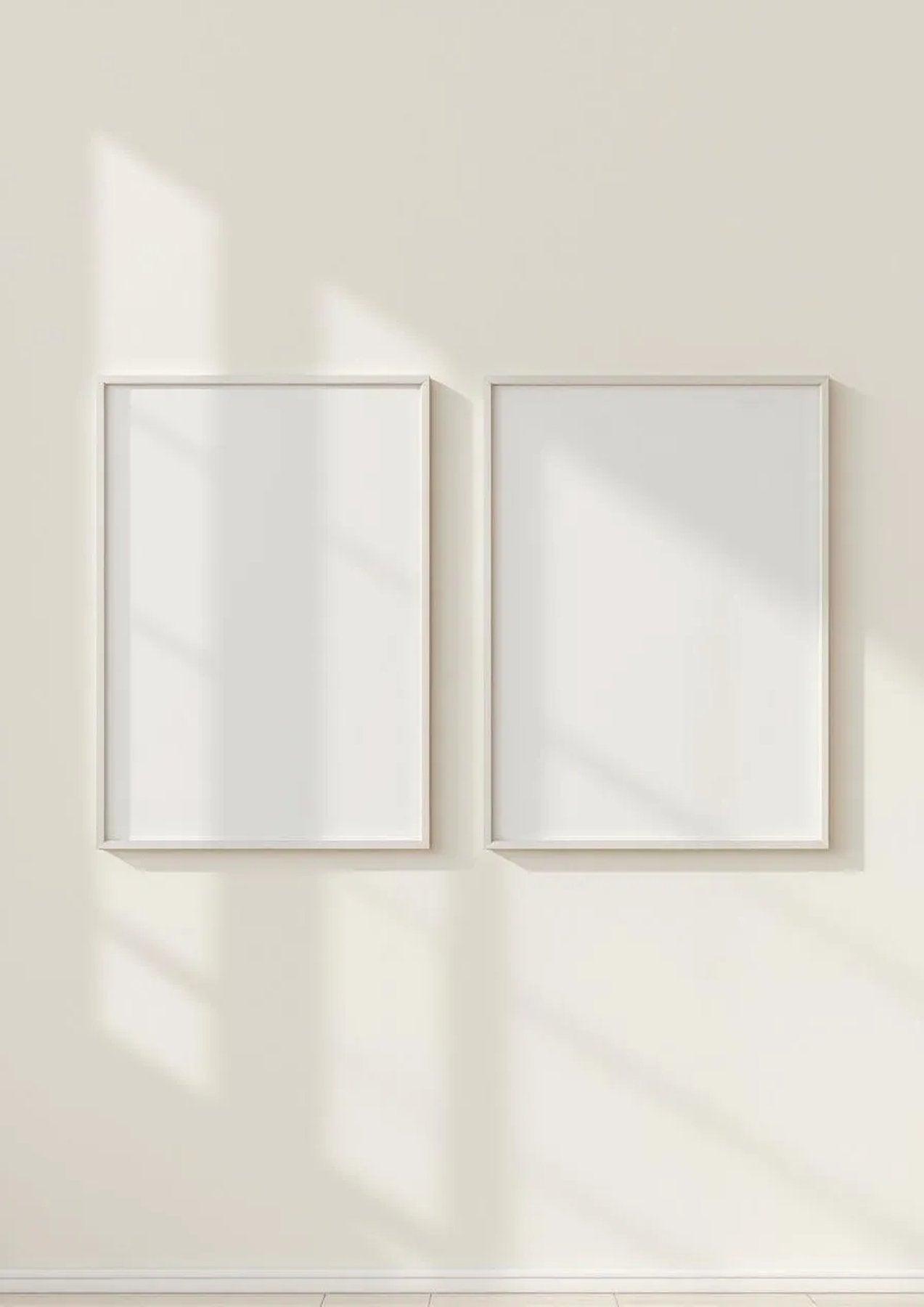 Frame Room Scene Mockup — Silver Frame Portrait 2:3 — Perspective View — #00108 | MockupBulk
