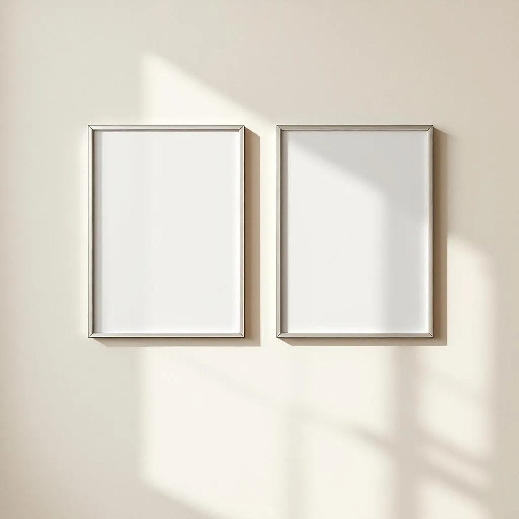 Frame Interior Frame Mockup — Plain Square Frame Portrait 2:3 — Perspective View — #00109 | MockupBulk