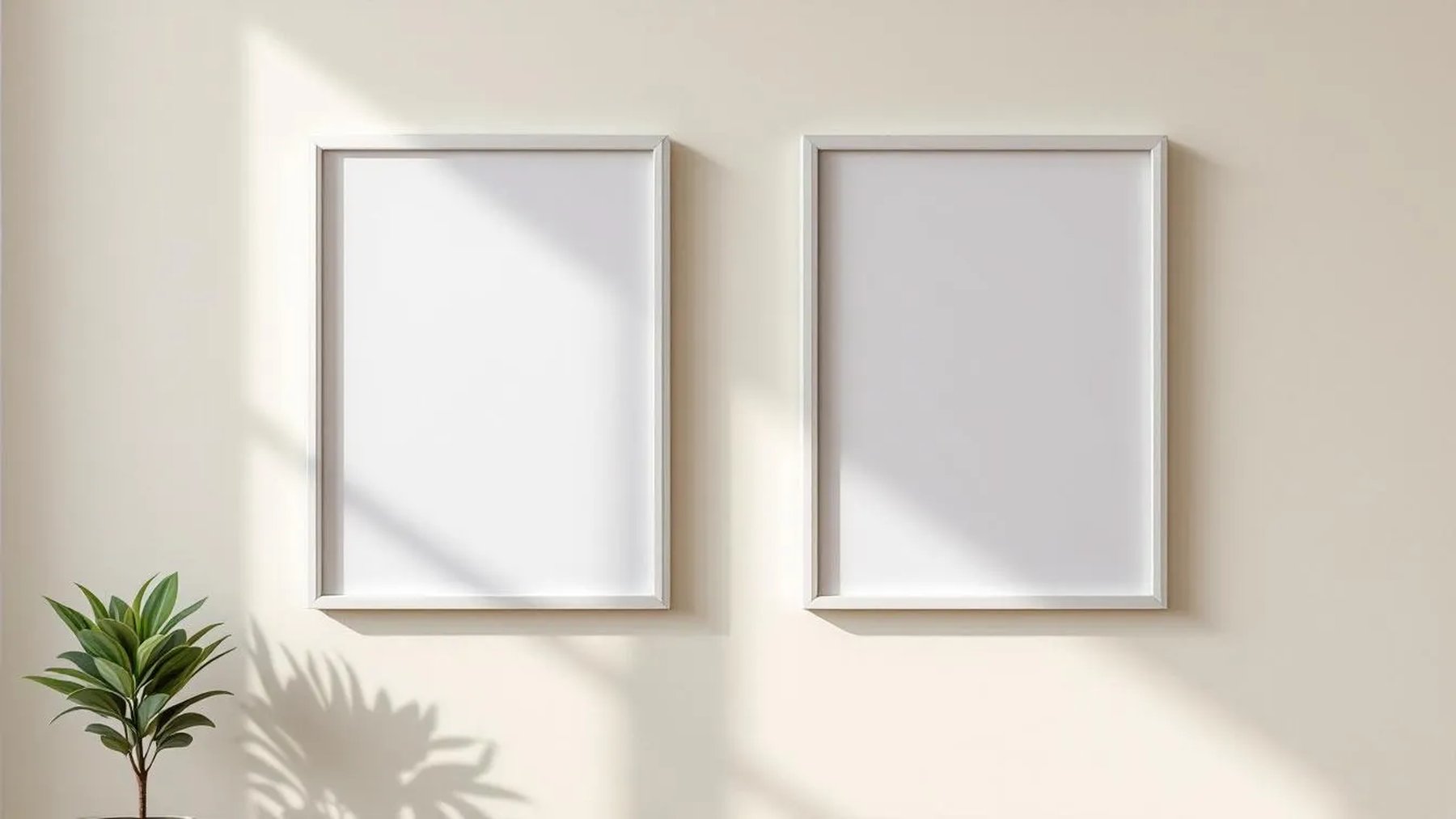 Frame Professional Frame Mockup — Silver Frame Portrait 2:3 — Perspective View — #00110 | MockupBulk