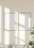 Frame Interior Frame Mockup — Silver Frame Portrait 2:3 — Perspective View — #00111 | MockupBulk