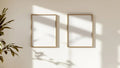 Frame Wall Art Mockup — Silver Frame Square 1:1 — Perspective View — #00113 | MockupBulk