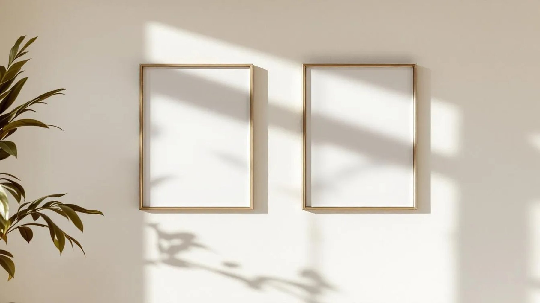 Frame Wall Art Mockup — Silver Frame Square 1:1 — Perspective View — #00113 | MockupBulk