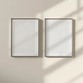 Frame Wall Art Mockup — Plain Square Frame Portrait 2:3 — Perspective View — #00115 | MockupBulk