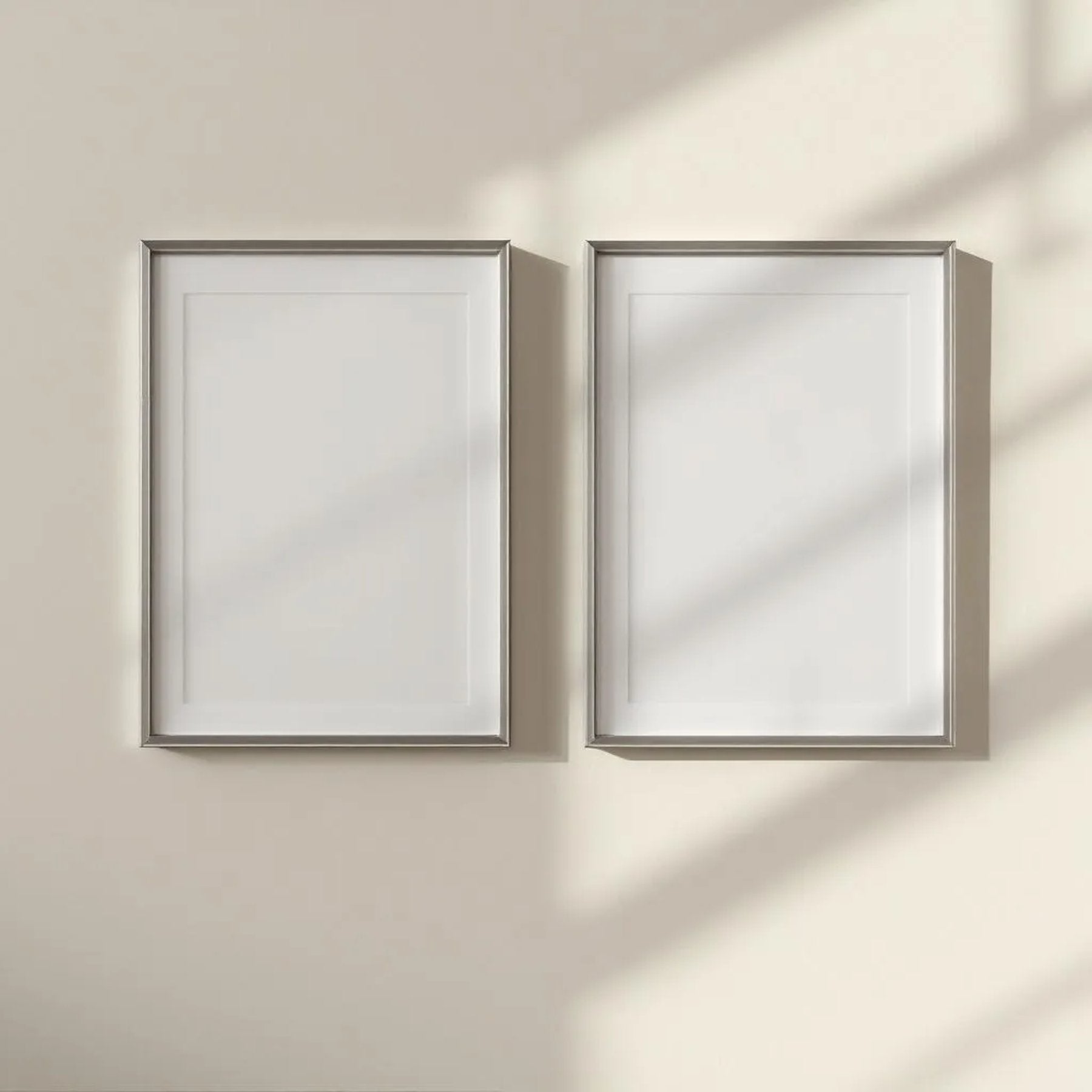 Frame Wall Art Mockup — Plain Square Frame Portrait 2:3 — Perspective View — #00115 | MockupBulk