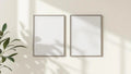 Frame Editorial Room Mockup — Silver Frame Square 1:1 — Perspective View — #00116 | MockupBulk