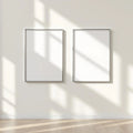 Frame Lifestyle Frame Mockup — Plain Square Frame Landscape 3:4 — Perspective View — #00118 | MockupBulk