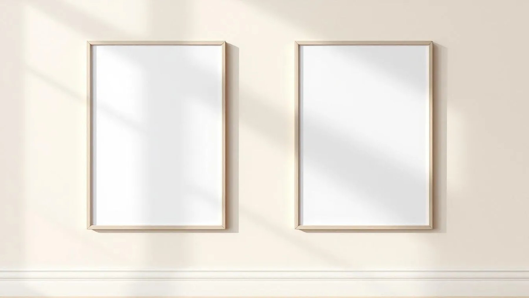 Frame Interior Frame Mockup — Silver Frame Square 1:1 — Perspective View — #00119 | MockupBulk