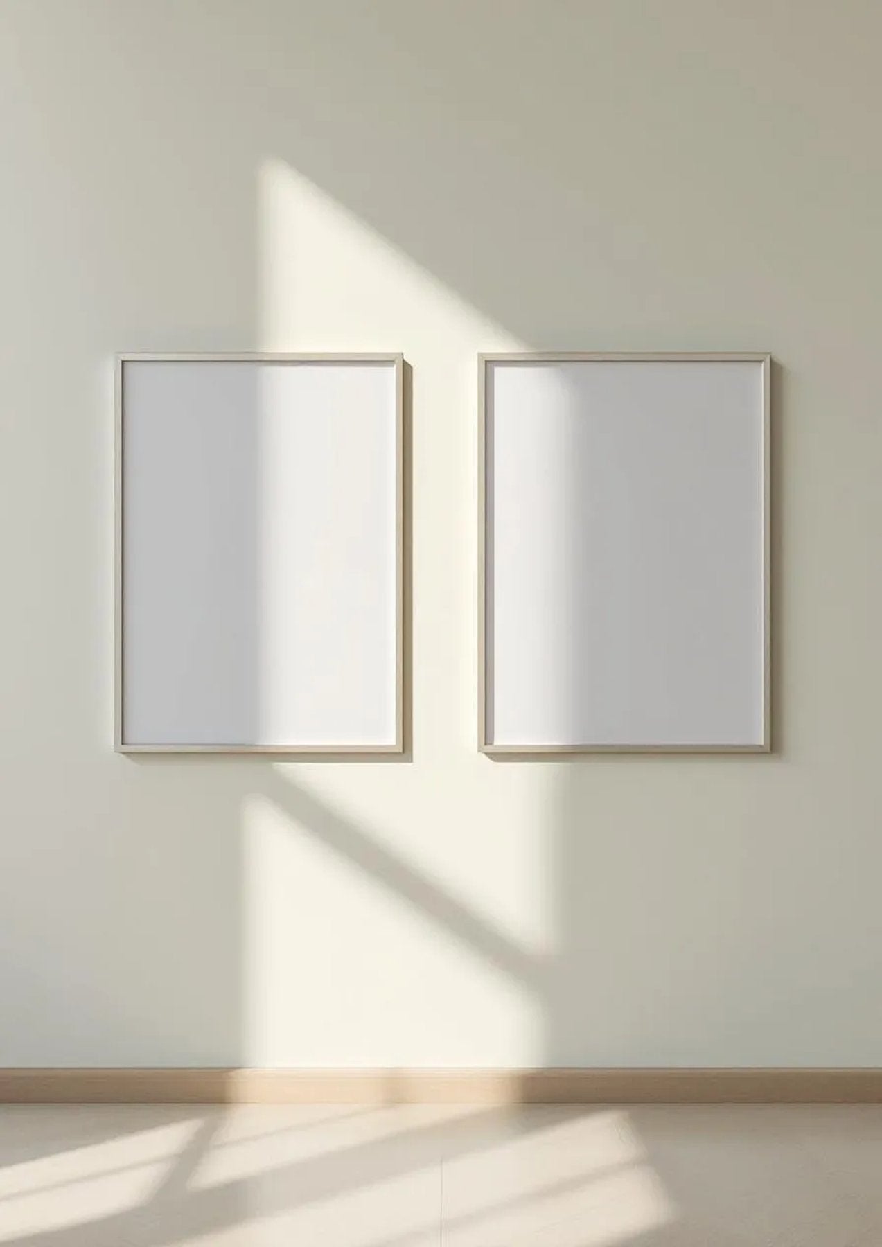 Frame High-Res Frame Mockup — Silver Frame Portrait 2:3 — Perspective View — #00123 | MockupBulk