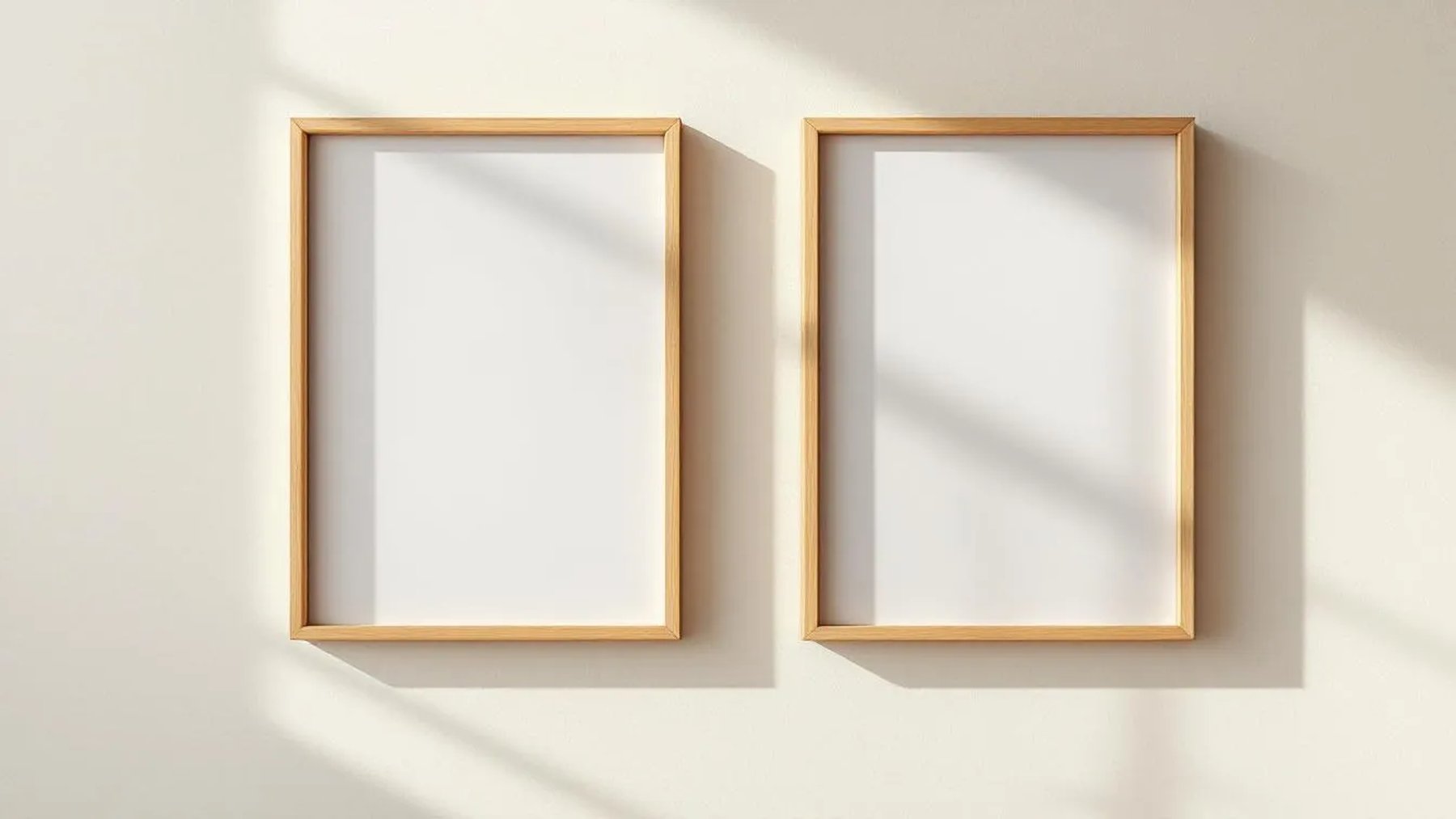 Frame High-Res Frame Mockup — Raw Pine Frame Square 1:1 — Perspective View — #00128 | MockupBulk