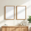 Frame Editorial Room Mockup — Plain Square Frame Square 1:1 — Perspective View — #00133 | MockupBulk
