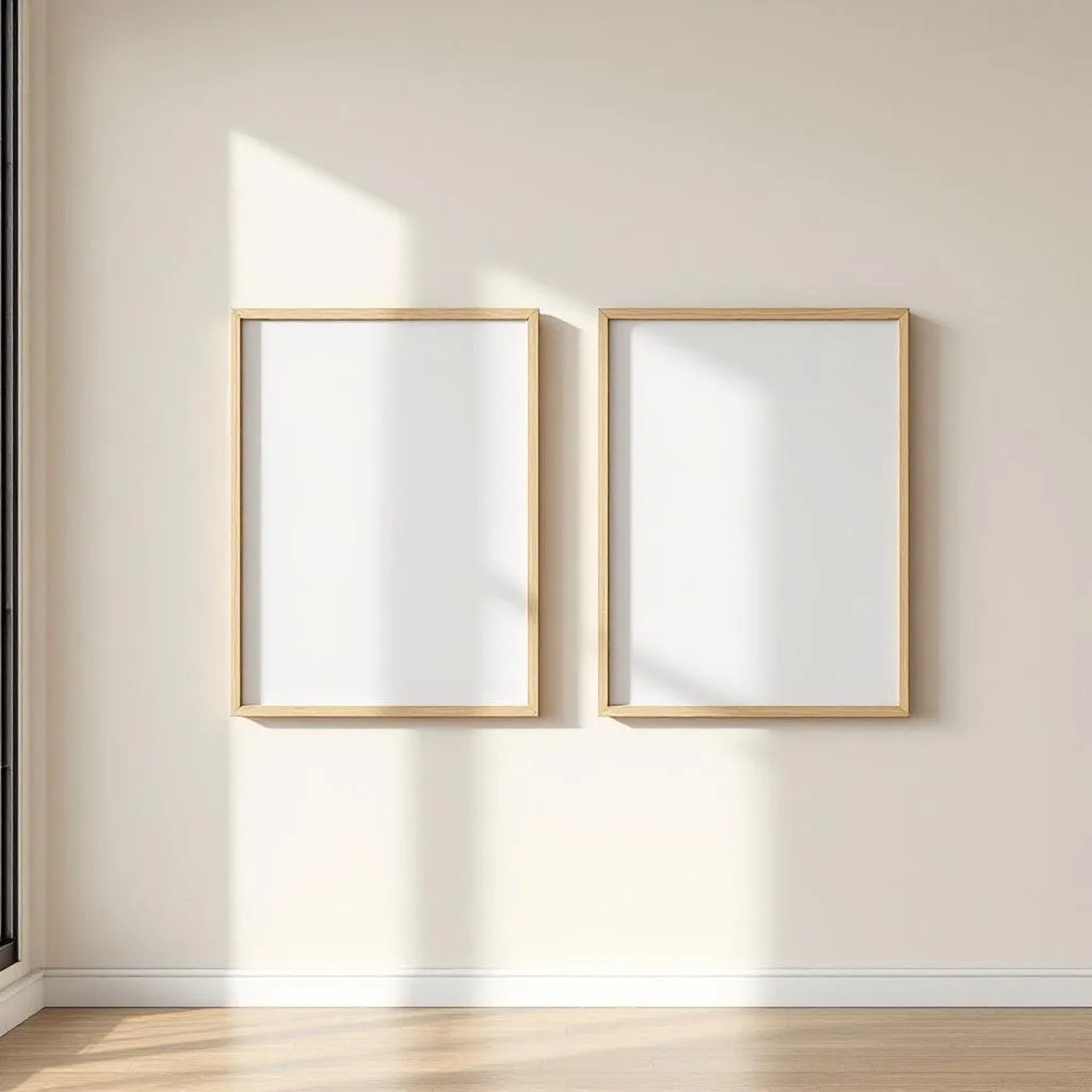 Frame Premium Interior Mockup — Plain Square Frame Portrait 2:3 — Perspective View — #00136 | MockupBulk