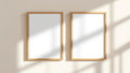 Frame Room Scene Mockup — Raw Pine Frame Square 1:1 — Perspective View — #00137 | MockupBulk