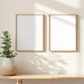 Frame Wall Art Mockup — Plain Square Frame Portrait 2:3 — Perspective View — #00139 | MockupBulk
