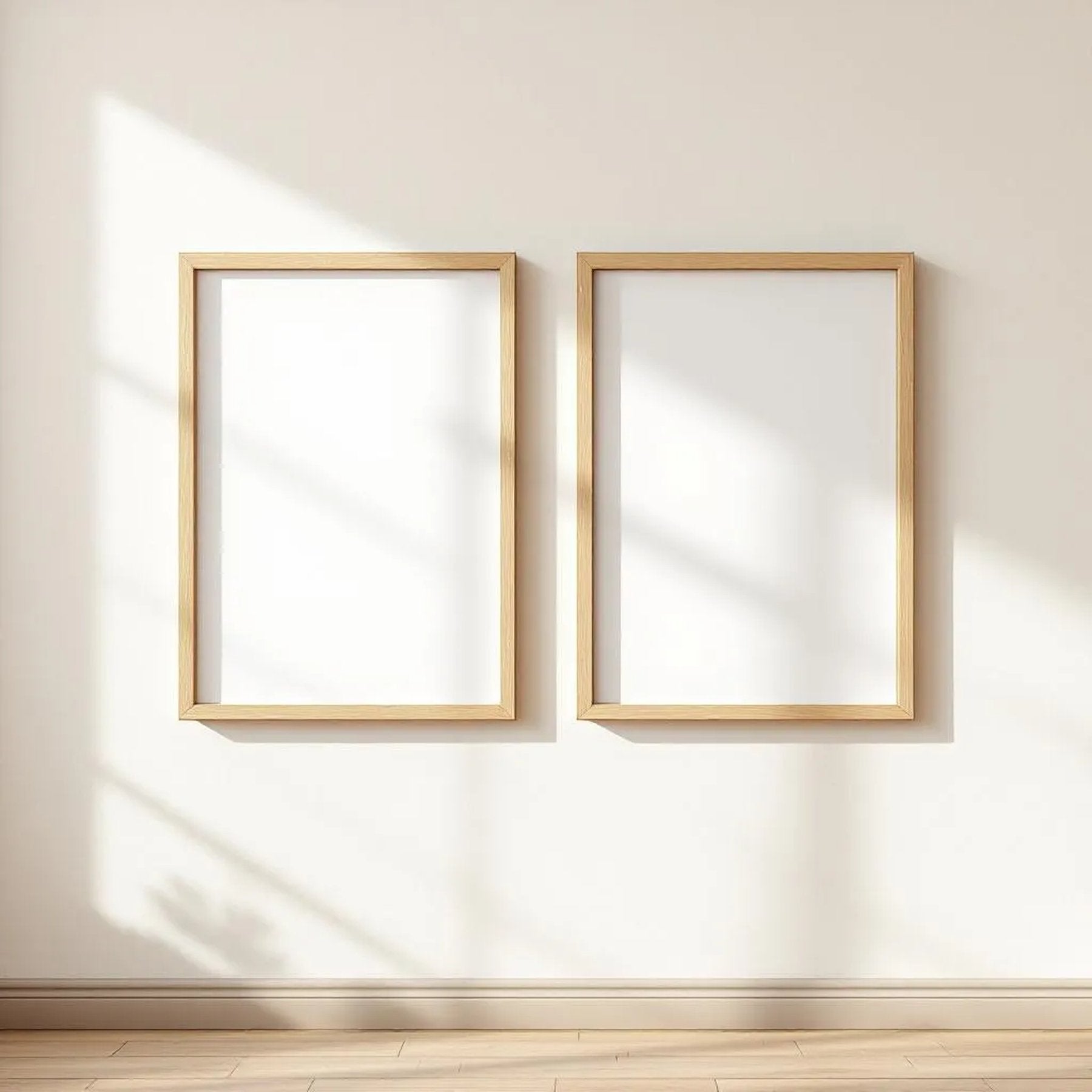 Frame Room Scene Mockup — Plain Square Frame Square 1:1 — Perspective View — #00142 | MockupBulk