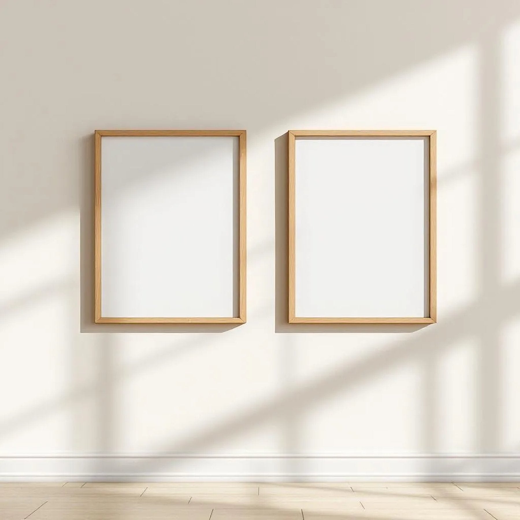 Frame Wall Art Mockup — Plain Square Frame Portrait 4:5 — Perspective View — #00145 | MockupBulk