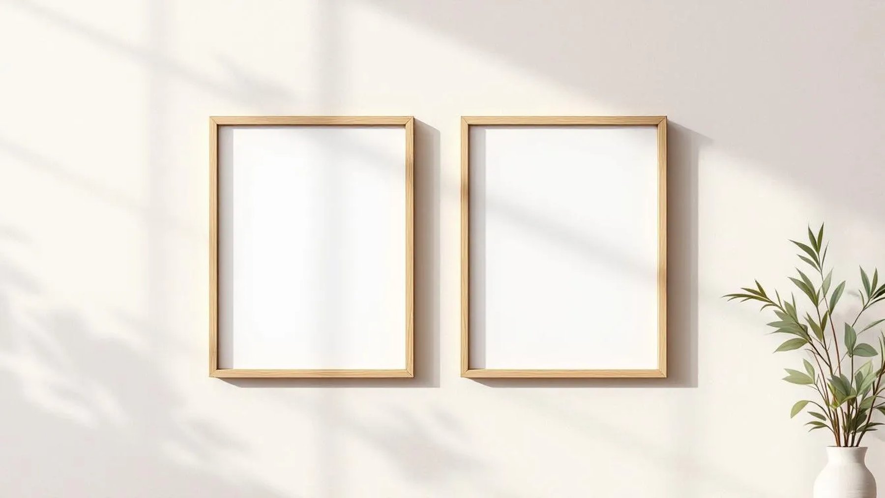 Frame Professional Frame Mockup — Raw Pine Frame Square 1:1 — Perspective View — #00146 | MockupBulk