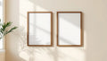 Frame Premium Interior Mockup — Espresso Frame Portrait 2:3 — Perspective View — #00149 | MockupBulk