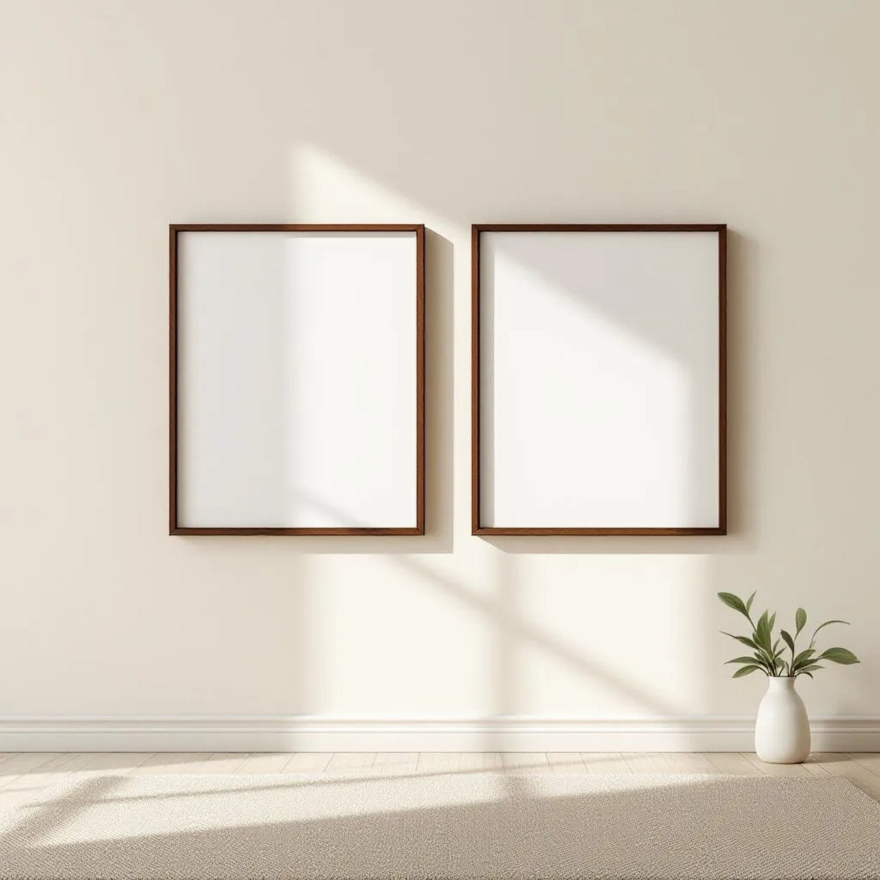 Frame Lifestyle Frame Mockup — Plain Square Frame A-Series (A4 / A3) — Perspective View — #00151 | MockupBulk