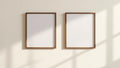 Frame High-Res Frame Mockup — Espresso Frame Square 1:1 — Perspective View — #00152 | MockupBulk