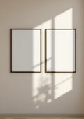 Frame Interior Frame Mockup — Espresso Frame Portrait 2:3 — Perspective View — #00153 | MockupBulk