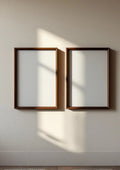 Frame Frame Display Mockup — Espresso Frame Portrait 2:3 — Perspective View — #00156 | MockupBulk