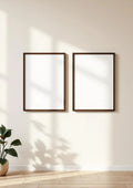 Frame Editorial Room Mockup — Espresso Frame Portrait 2:3 — Perspective View — #00159 | MockupBulk