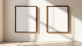 Frame Interior Frame Mockup — Espresso Frame Square 1:1 — Perspective View — #00161 | MockupBulk