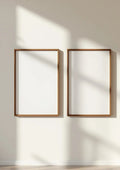 Frame Frame Display Mockup — Espresso Frame Portrait 2:3 — Perspective View — #00162 | MockupBulk