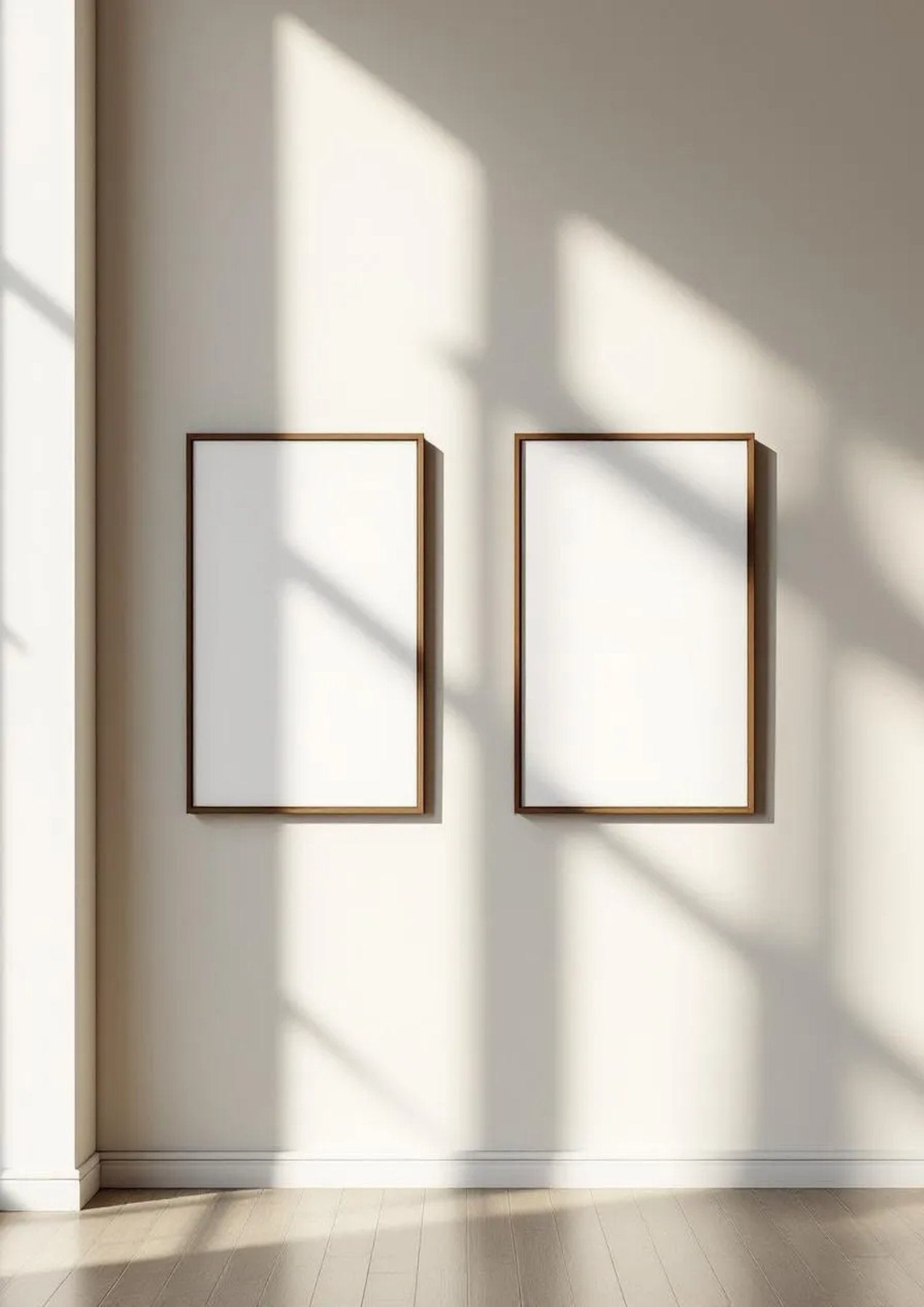 Frame Professional Frame Mockup — Espresso Frame Portrait 2:3 — Perspective View — #00168 | MockupBulk