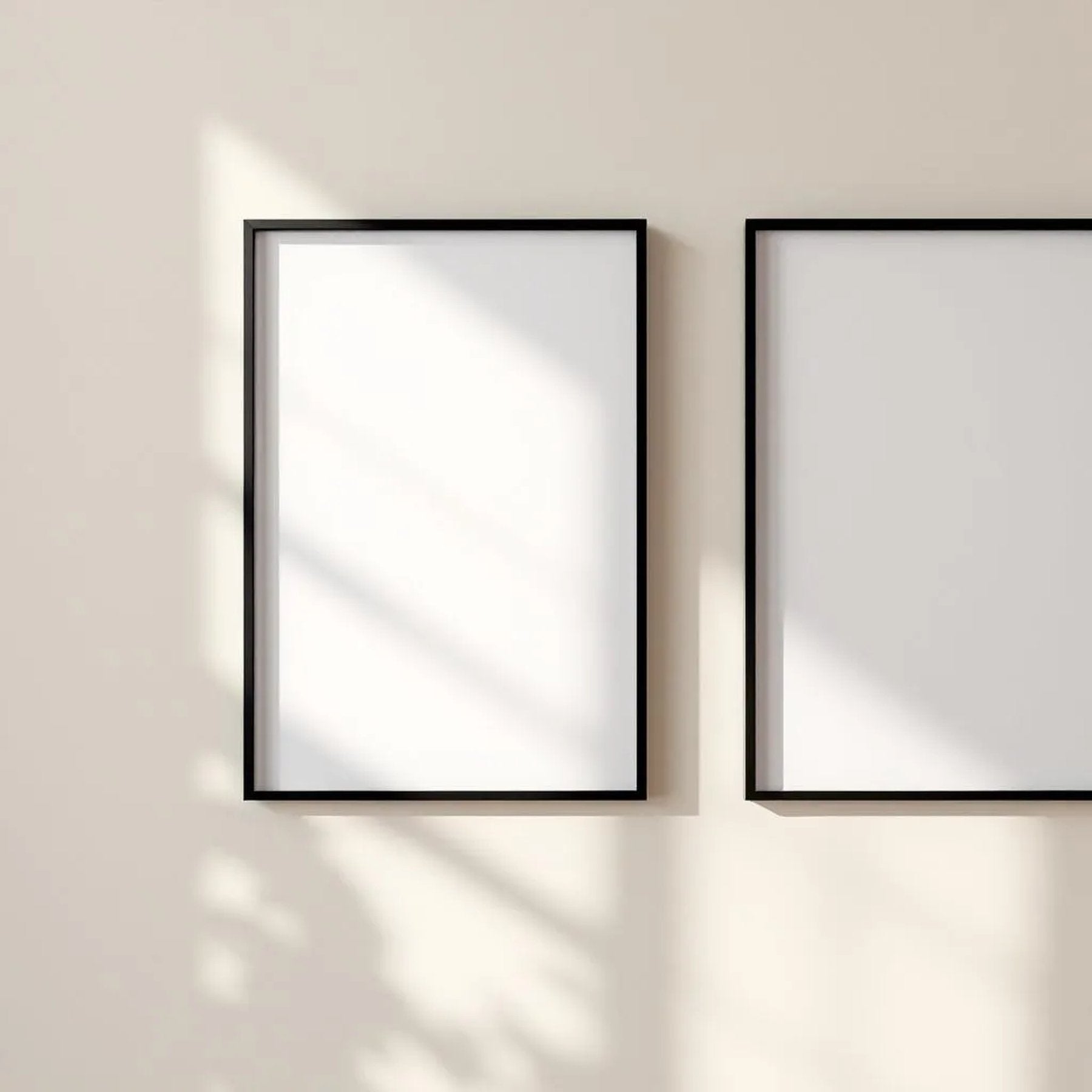 Frame Frame Display Mockup — Plain Square Frame Portrait 2:3 — Perspective View — #00169 | MockupBulk