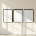 Frame Editorial Room Mockup — Plain Square Frame A-Series (A4 / A3) — Perspective View — #00172 | MockupBulk