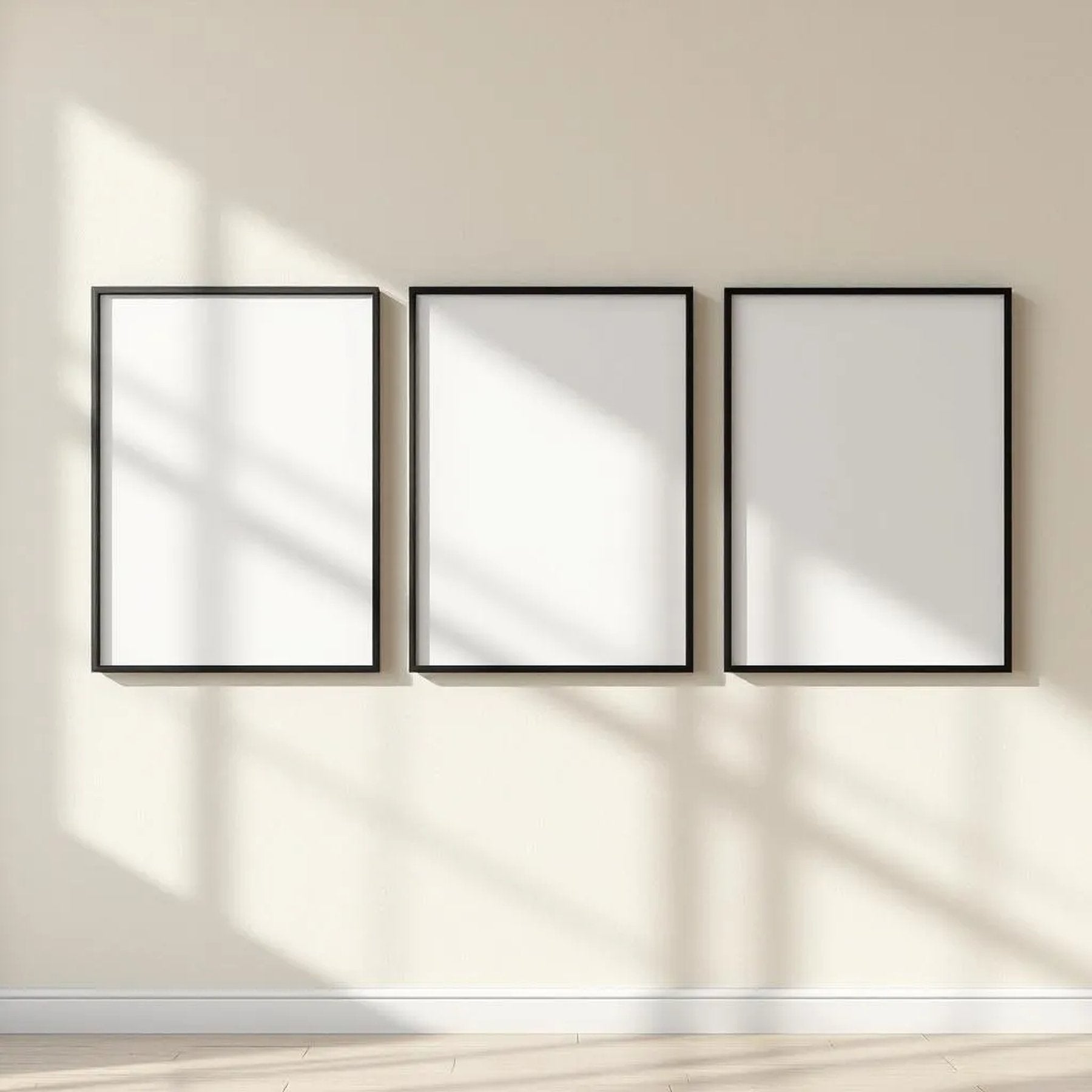 Frame Editorial Room Mockup — Plain Square Frame A-Series (A4 / A3) — Perspective View — #00172 | MockupBulk