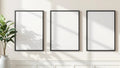 Frame Room Scene Mockup — Matte Black Frame Square 1:1 — Perspective View — #00173 | MockupBulk