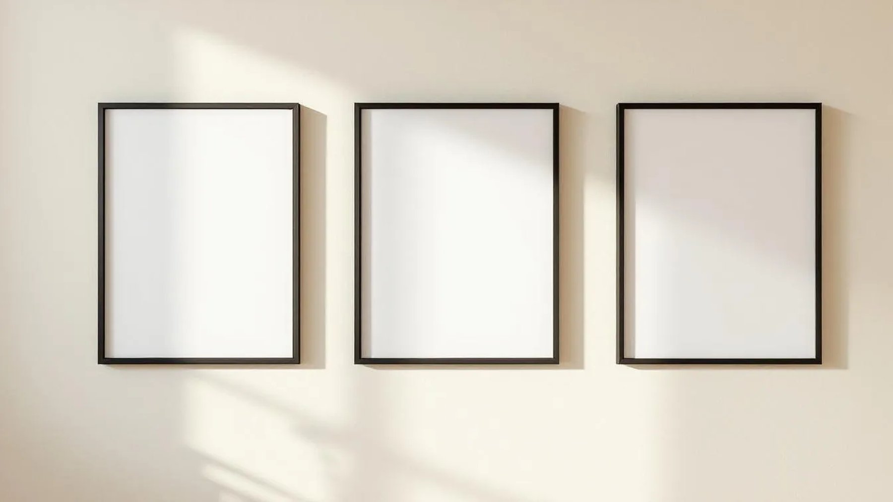 Frame Lifestyle Frame Mockup — Matte Black Frame Square 1:1 — Perspective View — #00176 | MockupBulk